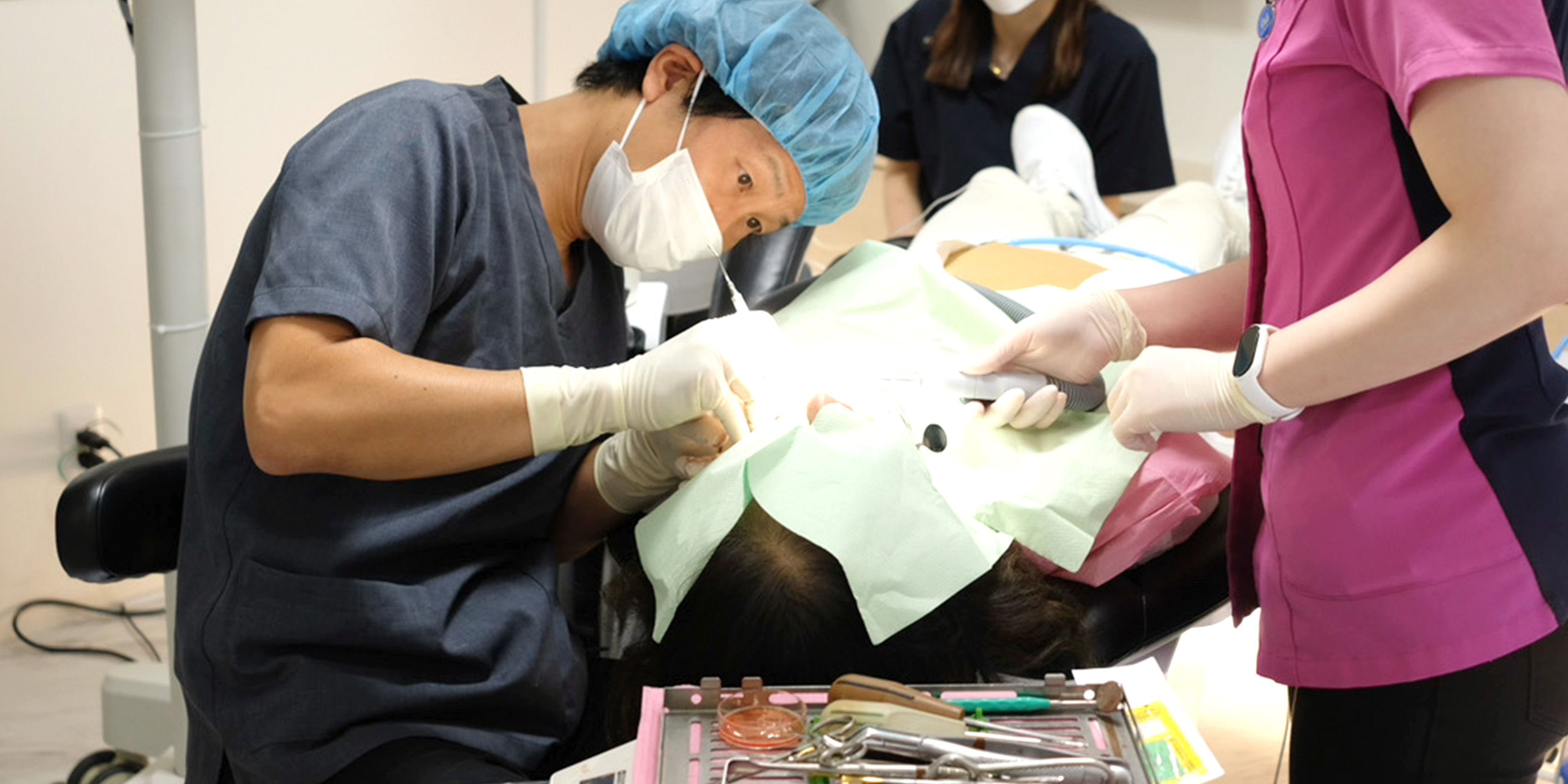 通常治療より「リラックス」寝たまま・安心治療